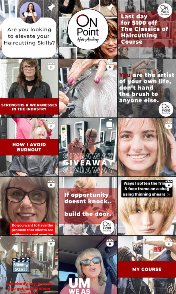 On Point Hair Academy social media posts