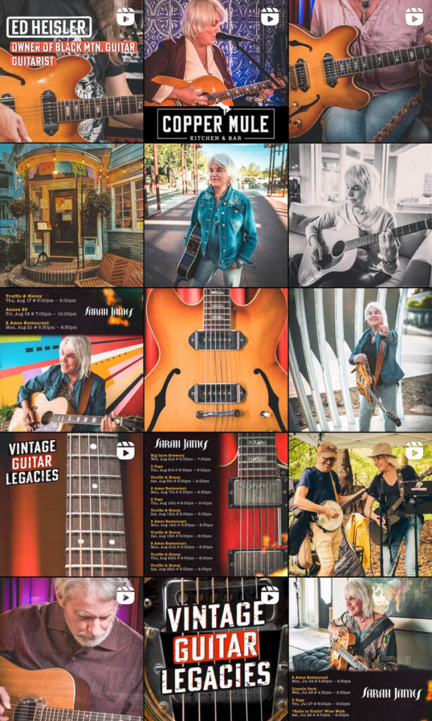 Sara James social media posts